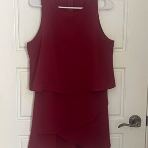 Elegant Burgundy Sleeveless romper